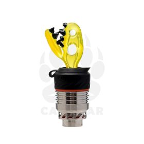 US COLOR SHARK HEAD PUFFCO 3D XL GLASS CAP (Color: Yellow)