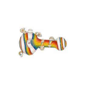Full Color Special Wigwag Glass Hand Pipes (Color: 5)
