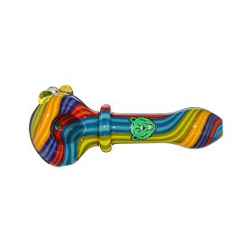 Full Color Spoon Wigwag Glass Hand Pipes (Color: 7)