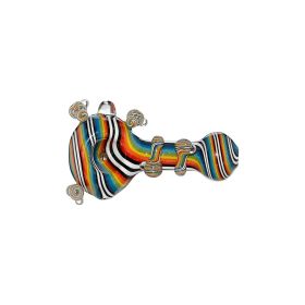 Full Color Special Wigwag Glass Hand Pipes (Color: 3)